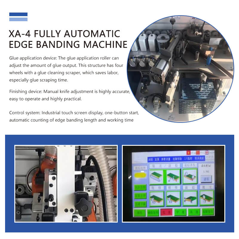 Machine entièrement automatique efficace de plaqueuse de chants de meubles de panneau de travail du bois